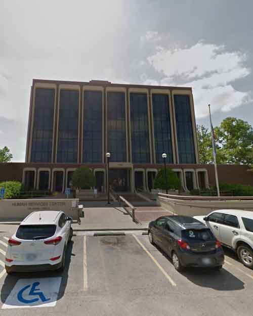 Exterior view of the Oklahoma Department of Human Services office building.