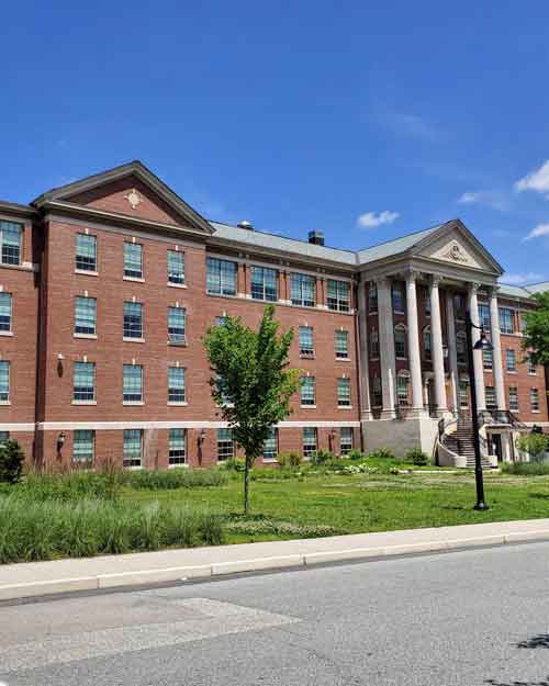 Exterior view of the Rhode Island Department of Human Services office building.