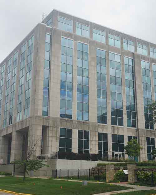 Exterior view of the Wisconsin Department of Children and Families office building.